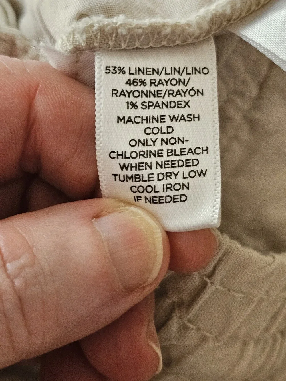 Lou & Grey Linen Blend Casual Summer Pants In M - Picture 5 of 6